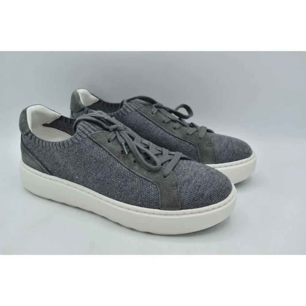 Johnston‎ & Murphy Womens Size 7.5 Cammie Knit Suede Lace Up Gray Sneakers Shoes